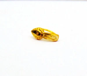 22k Gold Plated Hoop Nose Ring Indian Ethnic Nose Ear Ring Women's Gift Jewelry - Picture 1 of 5
