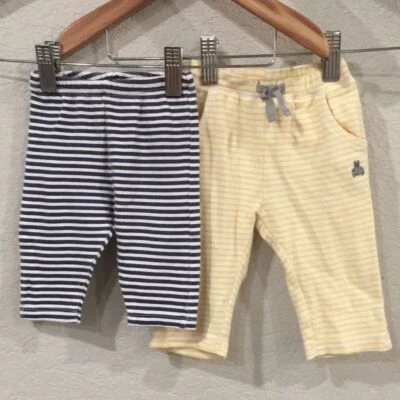 Pantalones de salón Gap Cudlie Baby talla 0-3M a rayas 100 % algodón Foto 1 de 4
