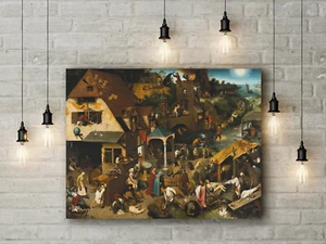 Pieter Bruegel the Elder: Dutch Proverbs. Fine Art Canvas - Picture 1 of 2