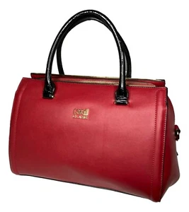 Bolsa de asa Cavalli Class bolsa de mujer arte bolsa de cuero Burdeos nueva bolsa - Imagen 1 de 2