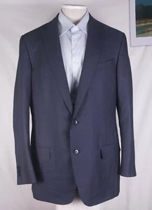 Recent Ermenegildo Zegna Jacket Blue All Season Twill Size 54L /42L US *g1003 - Picture 1 of 6
