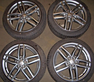 17 Zoll Alufelgen ALUTEC mit Sommerreifen Pirelli P7 215/45/17 VW Audi Seat - Bild 1 von 4