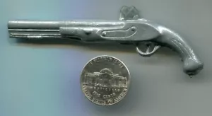 Pistola vintage miniatura metallo selce singolo (3 1/4") - Foto 1 di 2