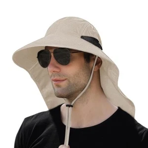 Safarihut Buschhut Hut mit Nackenschutz Mütze Cap Hat Tropenhut Outdoor Tropen - Bild 1 von 18