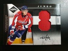 2011-12 Limited Jumbo Materials Jersey Numbers Prime #1 Alex Ovechkin #02/10