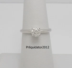 1/2CT Natural Round Diamond Solitaire Engagement Wedding Ring 14K White Gold - Picture 1 of 14