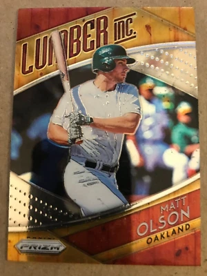 2019 Panini Prizm Lumber Inc. Insert Matt Olson #L18 A's Braves - Image 1 of 2