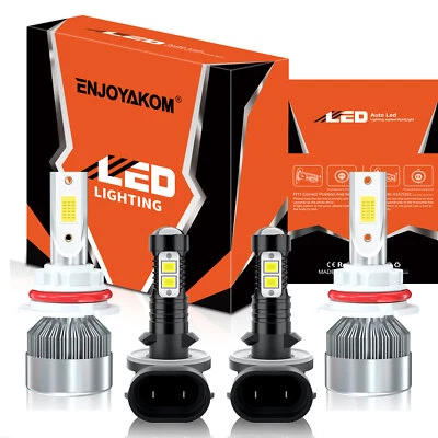 LED Headlight Kit Bulb Combo High Low Beam Super Bright For Volvo 940 1991-1995 - Изображение 1 из 4