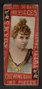 Adams Chewing Gum Box 1880's Comple Lillian Russell w/ internal Glass Gum Cover - Picture 1 of 7