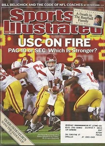 USC TROJANS JOHN DAVID BOOTY STAFON JOHNSON 2007 SPORTS ILLUSTRATED BELICHICK - Picture 1 of 1