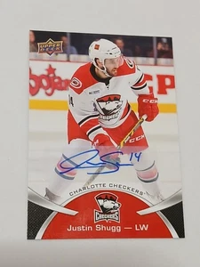 Justin Shugg Carolina Hurricanes 2015-16 Upper Deck AHL Certified Autograph Card - Picture 1 of 2