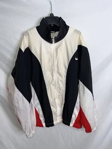 Vintage 90s Y2K Nike Colorblock Windbreaker Jacket Mens XXL White, Black, Red - Picture 1 of 10