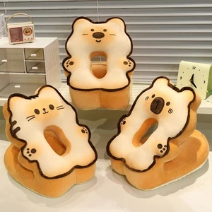 Toast Cat Hand Warmer Pillow Plush&Ice Silk Dog Waist Pillow Men Women - Picture 1 of 15