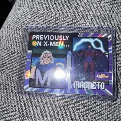 2025 TOPPS MARVEL X-MEN FINEST 97 PREVIOUSLY ON A-MEN INSERT CARD MAGNETO #PO-1 - Image 1 of 2