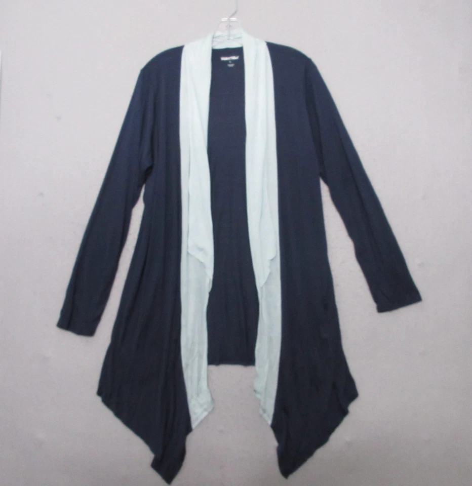 Зимние шелка кардиган верхний большой синий шелк модальная смесь тонкий вязаный прикрыть мягкий - Изображение 1 из 4