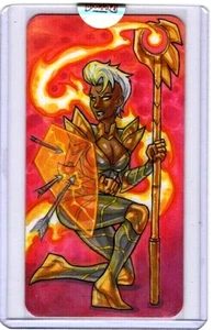 2022 Braiiinz Mystica Tarot Minor Andrew Fernandes Sketch Card KNIGHT OF WANDS - Picture 1 of 1