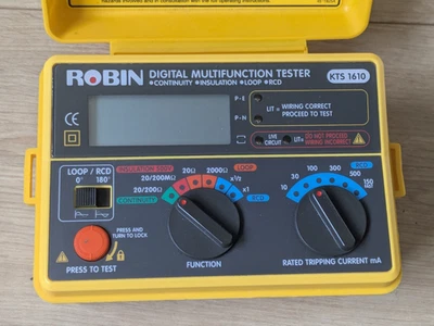 Robin KTS1610 Digital Multi-function Tester  Continuity, Insulation, Loop & RCD - Image 1 of 4
