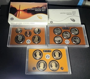 2014 S Clad Proof Set 14 Coins in OGP with Box and COA - Picture 1 of 4