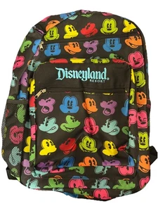 Disneyland Resort Rucksack Mehrfarbig/Regenbogen Mickey Mouse Gesichter - Neu mit Etikett - Bild 1 von 4