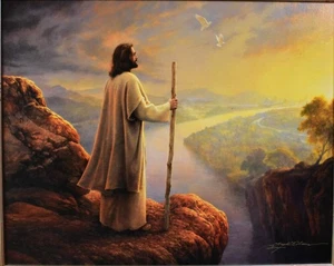 Jesús - Esperanza en el horizonte por Greg Olsen impresión en lienzo de archivo firmada con nota - Imagen 1 de 12