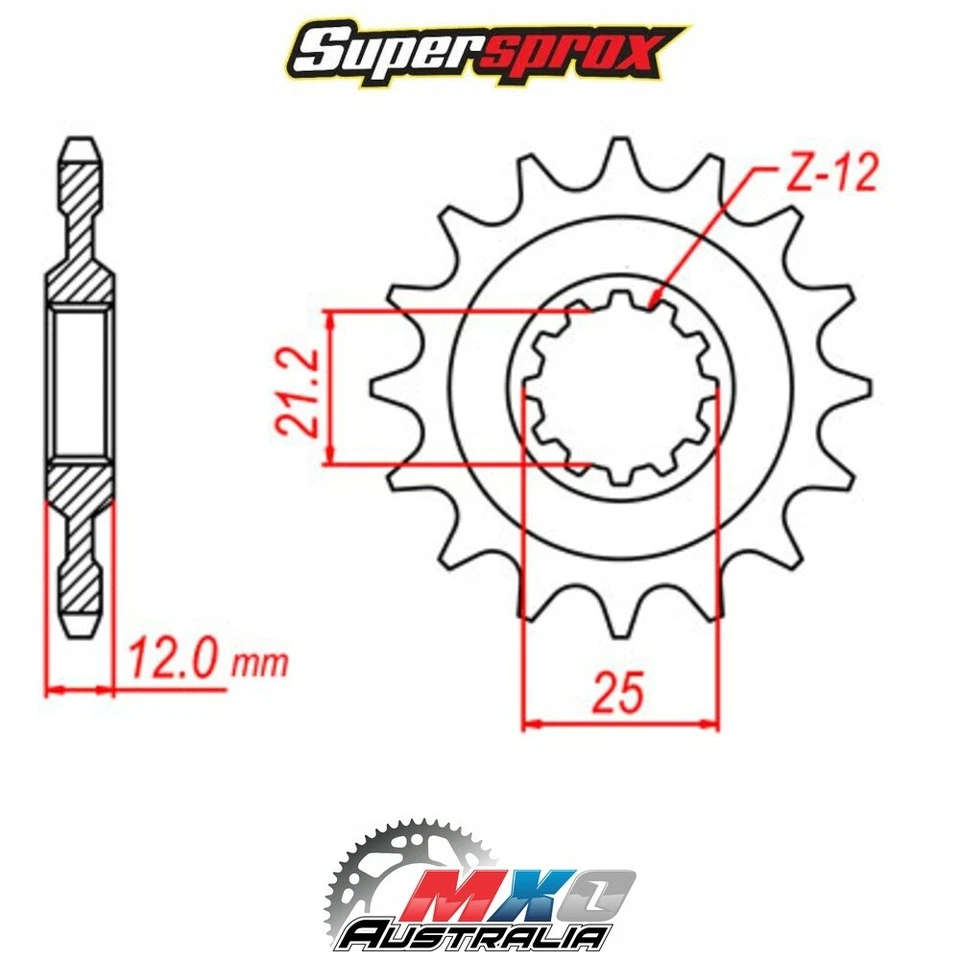 Supersprox Front Sprocket 15T for Husqvarna WR125 1983-1989 >520 - Изображение 1 из 1