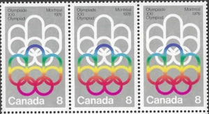 Canadá #623 Tripac "SÍMBOLO OLÍMPICO COJO" Nuevo 1973 Original Goma (A) - Imagen 1 de 2