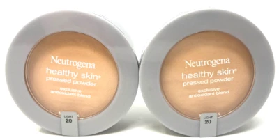 (2) Polvo prensado Neutrogena piel sana 0,34 oz cada uno sellado 20 - ligero Foto 1 de 3