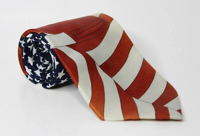 Juego de béisbol americano corbata hombre de Romario Manzini. Corbata Azul Blanco Naranja Foto 1 de 4