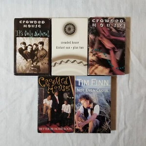 Crowded House Cassette Single Cassingle LOT Tim Finn Split Enz NOT CD 12" Vinyl - Picture 1 of 8