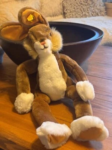 Vintage Steiff Lulac Dangling Rabbit Stuffed Animal-Tag 6283/50-Germany - Picture 1 of 15