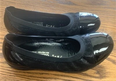 Mephisto Women's Black Genuine Leather Ballet Flats Size 7.5  - Image 1 of 4