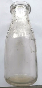 Pt Milchflasche Cloverland Farms Molkerei Baltimore MD Maryland Genehmigung 2 Emb Kleeblätter - Bild 1 von 4