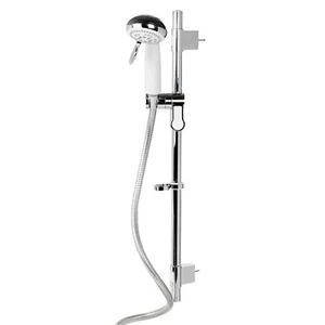 Croydex Chrom Dusche Flexi Fit verstellbarer Kopf Schlauch Set Stahl Gleitstange Stange - Bild 1 von 11