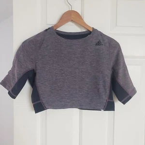 Adidas Cropped Tank Top Medium Activewear Athleisure Streetwear Gray - Picture 1 of 4