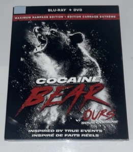 Cocaine Bear (Blu-Ray + DVD) w/slipcover Maximum Rampage Edition True Story📀💿 - Bild 1 von 4