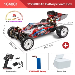 104001 RTR 1/10 4WD RC Car 2.4G Remote Control Racing Car Drift 45Km/H High Spee - Picture 1 of 13