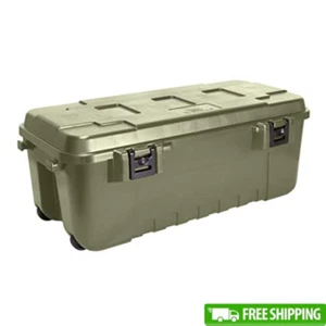 Heavy-Duty Rolling Storage Box Lockable 108QT Camping Hunting Gear Bin New - Picture 1 of 5