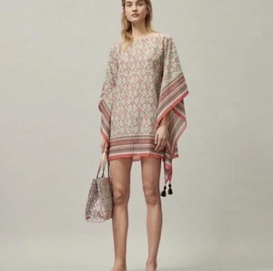 EUC Tory Burch Sz M/L Legacy Swim Cover Kaftan Tunic - Picture 1 of 2