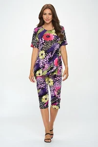 Travel Knit Capri Set, A-Line SS,New, Jostar Stretchy no-iron poly/span #408 - Picture 1 of 2