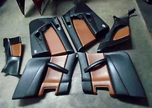 04 05 06 07 08 MAZDA RX8 DOOR CARD PANEL SET 2 TONE BLACK BROWN OEM - Picture 1 of 8