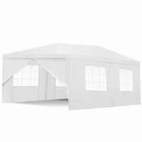 10'x20' Outdoor Canopy Weather-resistant Tent Wedding Party 6 Sidewalls W/Bag