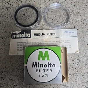 Minolta INCA UV 52mm Screw-in Glass Lens Filter W Original Box & Storage Case - Picture 1 of 5