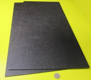 Black ABS Sheet 1/8" (.125") X 12" X 24" Haircell Textured One Side, 2 Units - Picture 1 of 12