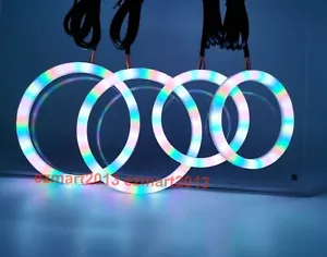 Dream color Chasing RGB 4 halos for Nissan 370Z 09-15 headlight Flow Flash DRL - Picture 1 of 20