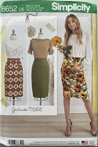 Simplicity Sewing Pattern #8652, Sizes 16-18-20-22-24, Misses' Classic Skirt - Picture 1 of 3