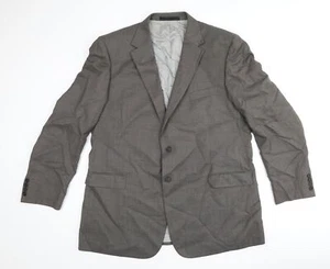 Marks and Spencer Mens Grey Wool Blend Suit Jacket Size 46 Reg - Picture 1 of 10