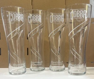 4 x Cobra Lager 'One Pint' Glasses | New - Picture 1 of 4