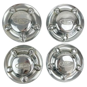 Ford F150 Expedition Center Hub Caps Set 4 Chrome 5 Lug YL34 1A096 CB 1997-2004 - Picture 1 of 18