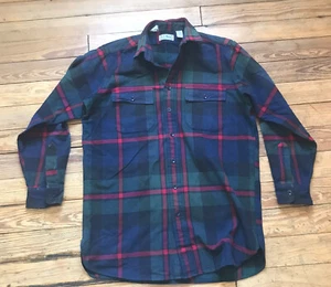 Vintage LL Bean Chamois Cloth Plaid Flannel Made In Jamaica Men's Tall M Shirt - Picture 1 of 6