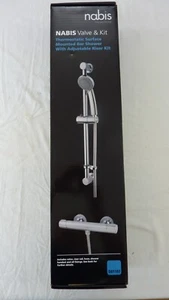 Nabis Chrome Thermostatic Shower Surface Mounted Bar Valve & Riser Kit D01197 - Picture 1 of 7